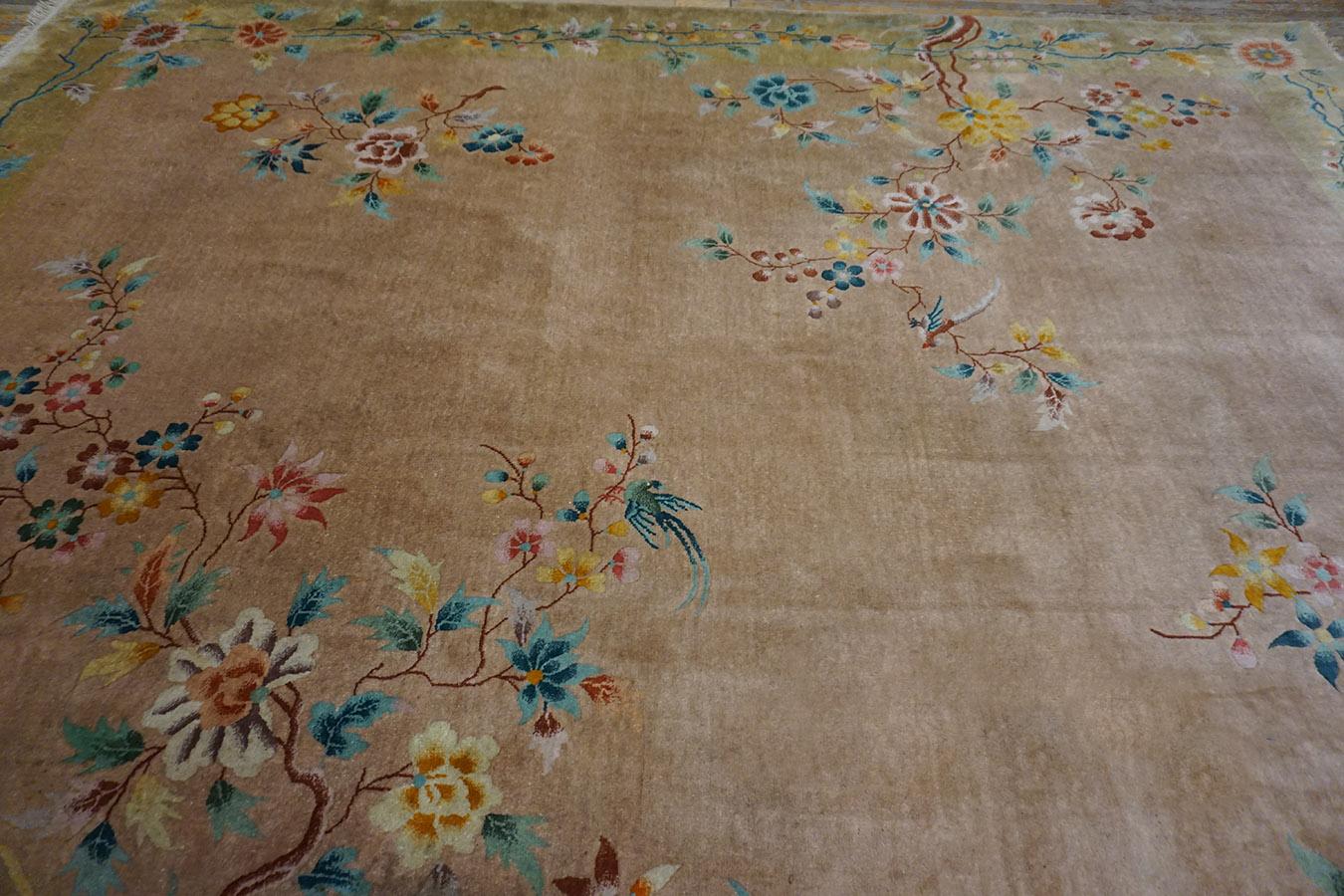 1920s Chinese Art Deco Carpet ( 9' x 12'- 275 x 365 ) For Sale 3