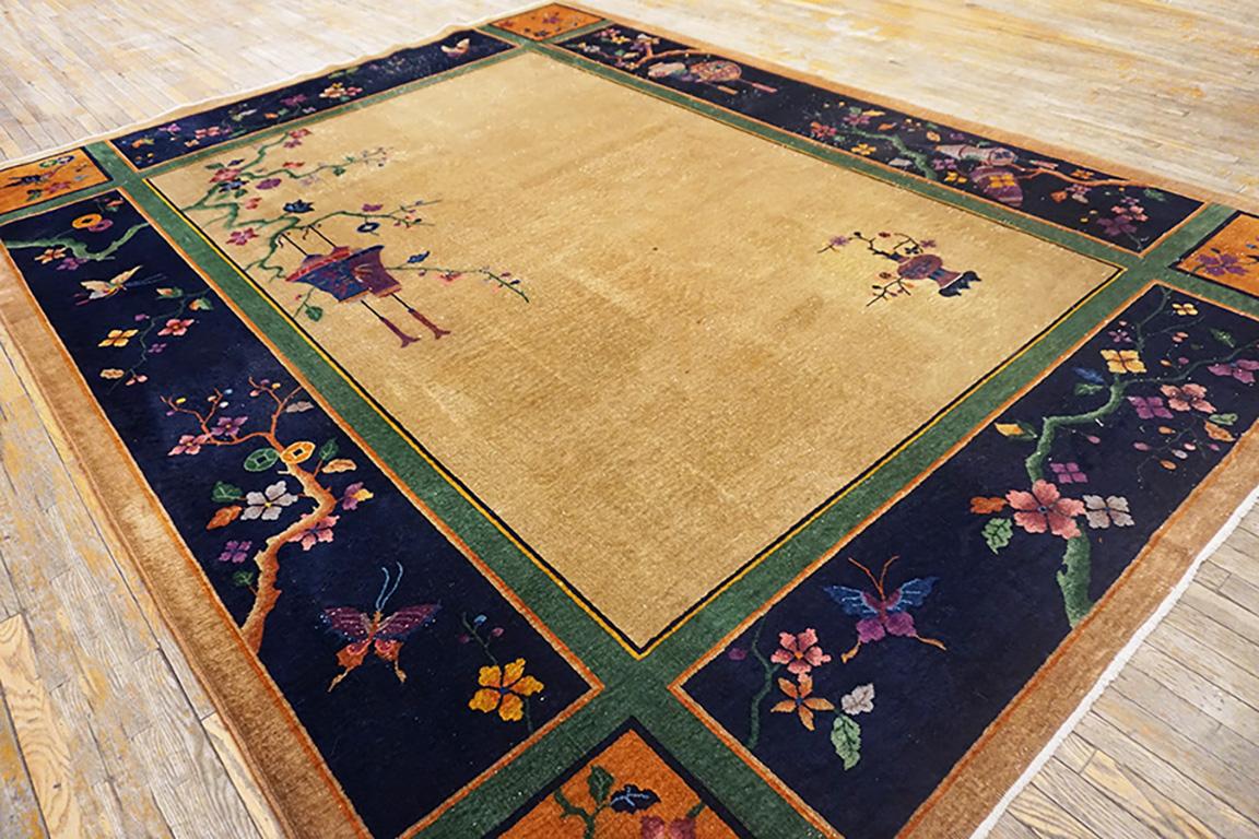 Mid-20th Century 1920s Chinese Art Deco Carpet 9'0