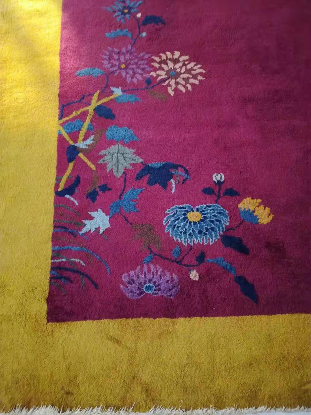 1920s Chinese Art Deco Carpet ( 9'2