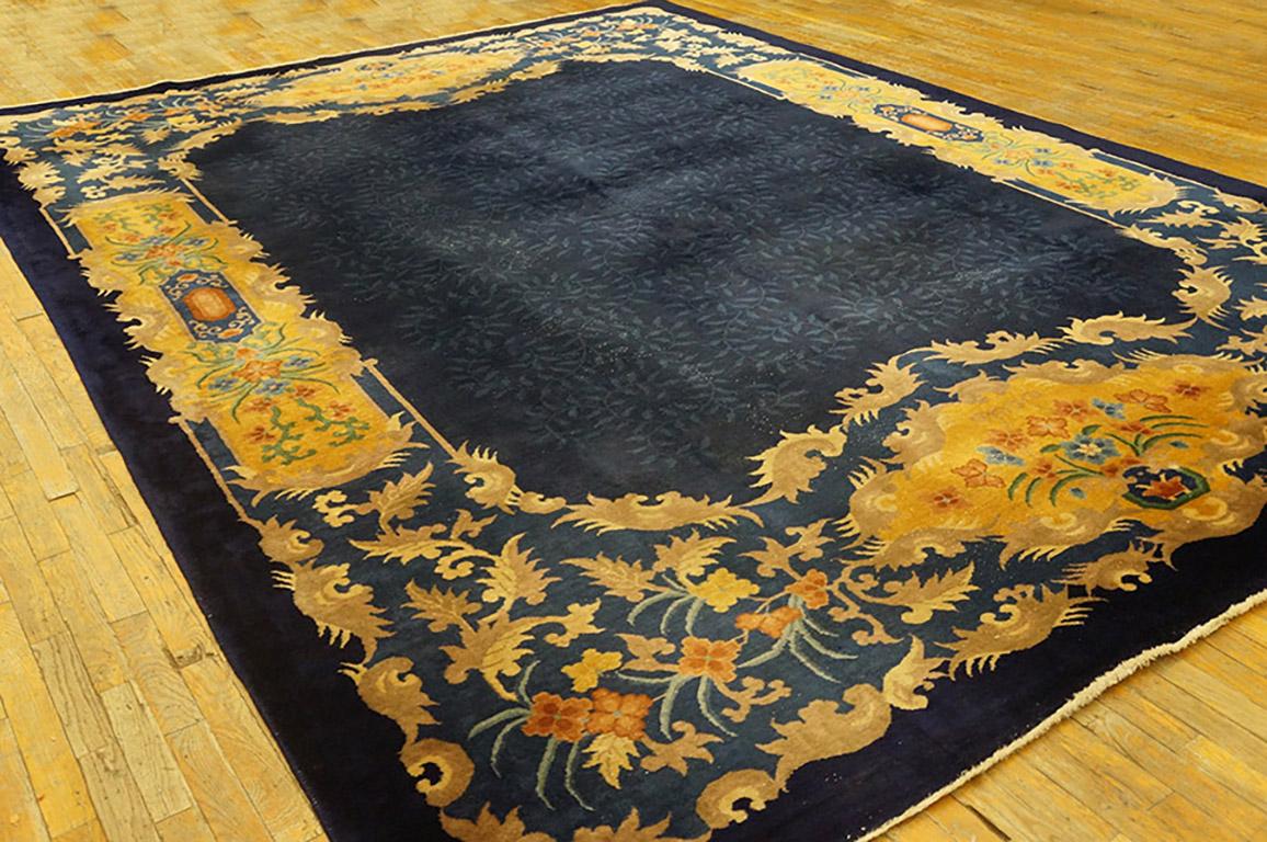 Wool 1920s Chinese Art Deco Carpet ( 9'6