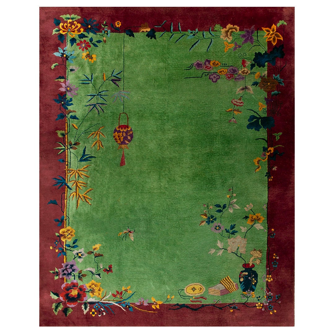 1920s Chinese Art Deco Carpet ( 9' x 11'6" - 275 x 350 ) For Sale