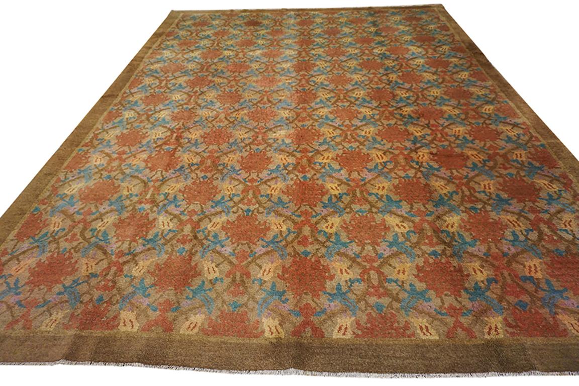Tapis chinois Art Déco des années 1920, taille : 9'x 11' 9