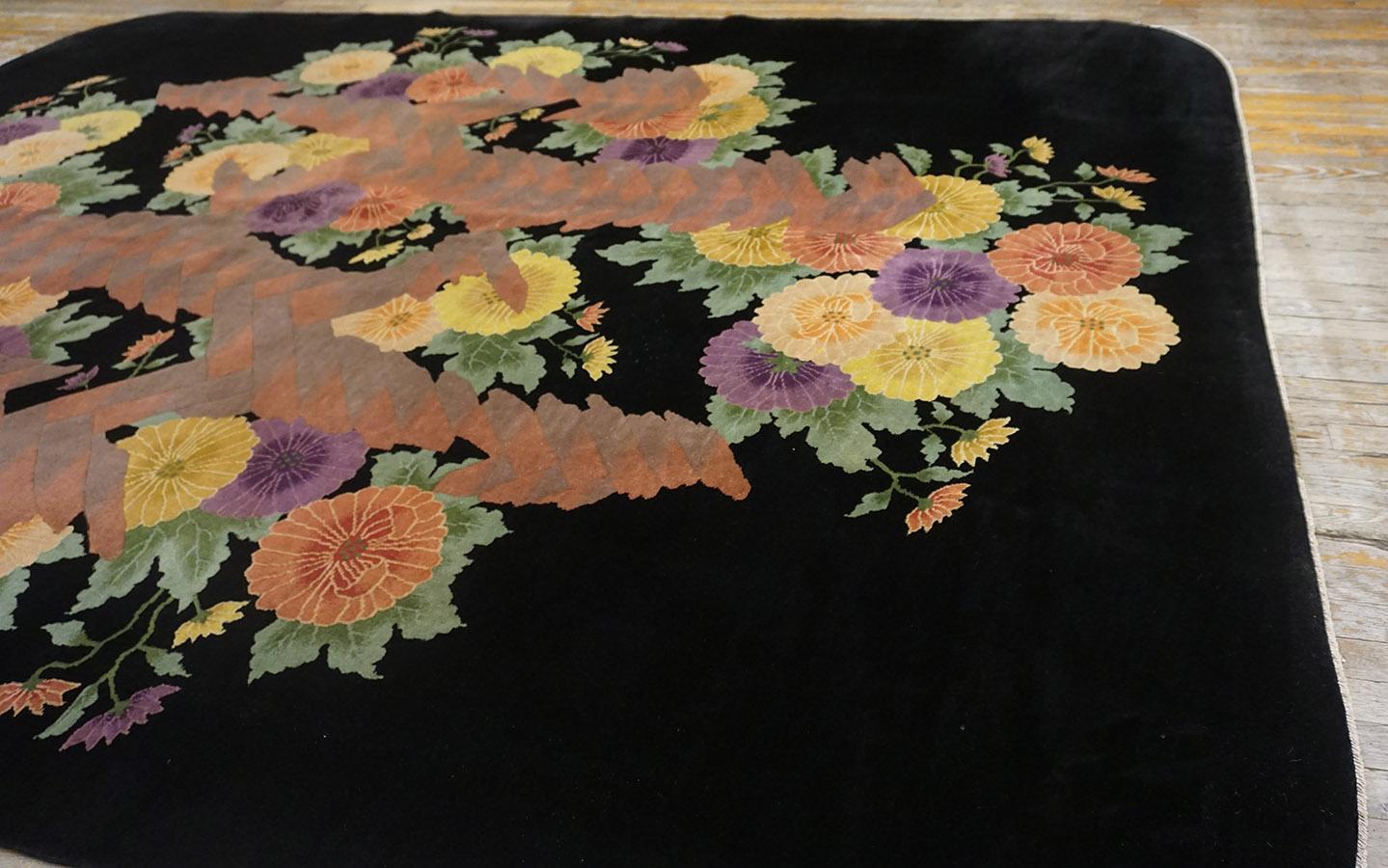 Alfombra Art Decó china de los años 20, del Taller Nichols ( 8'8