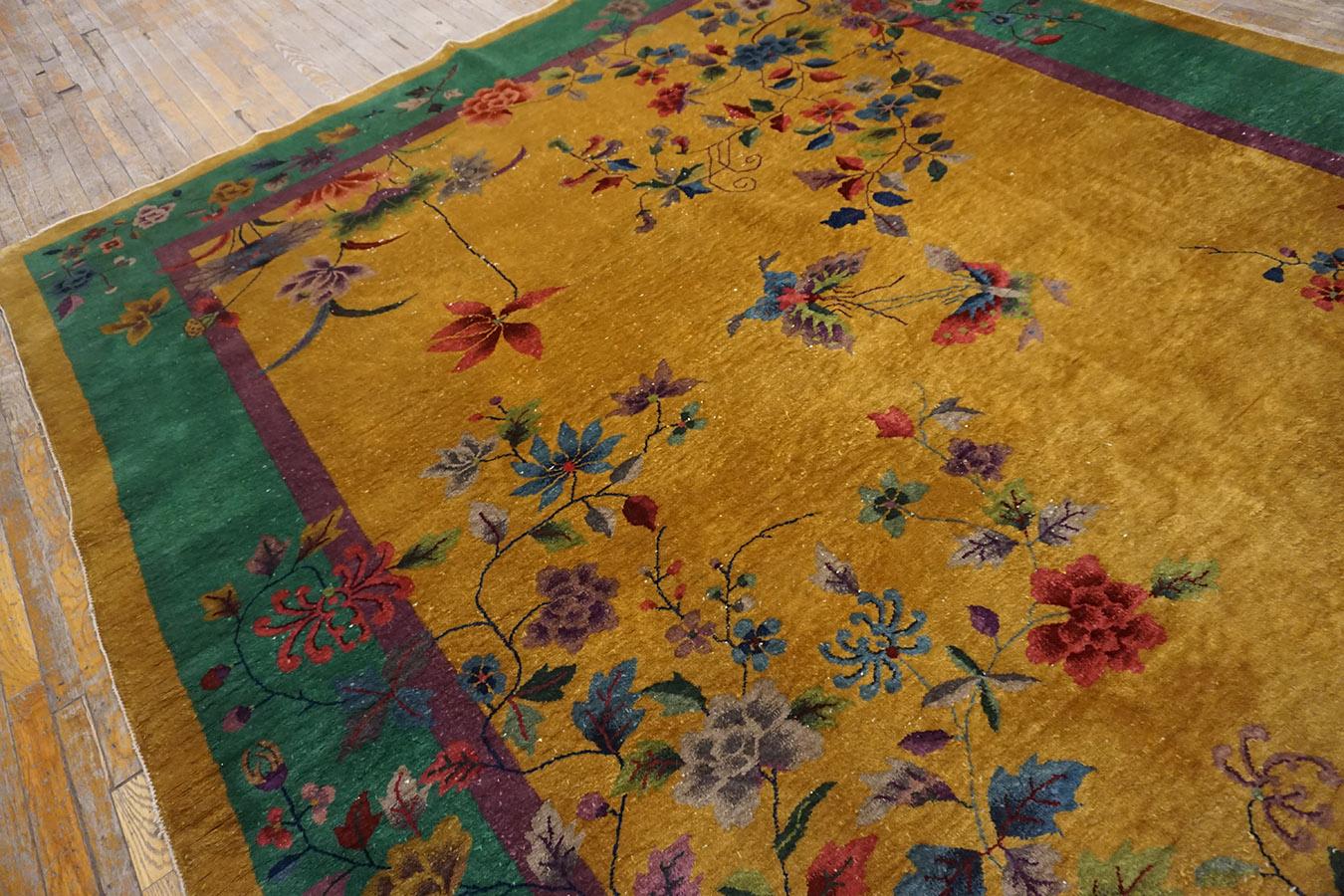 1920s Chinese Art Deco Carpet by Nichols Workshop ( 9'8