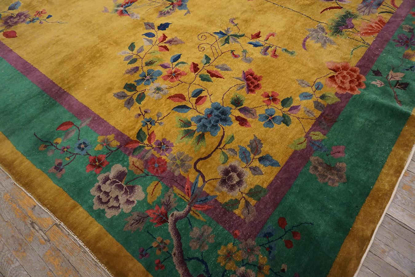 1920s Chinese Art Deco Carpet by Nichols Workshop ( 9'8
