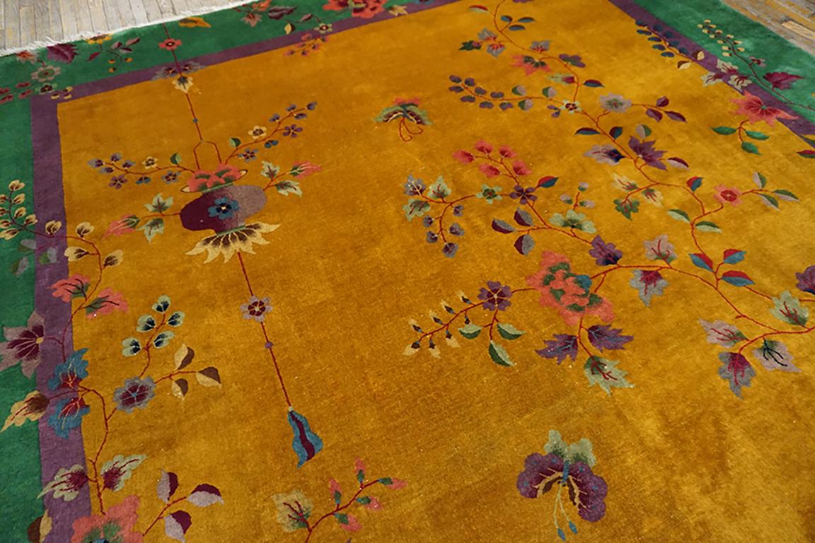 Laine Tapis chinois Art Déco des années 1920 par Nichols Workshop en vente