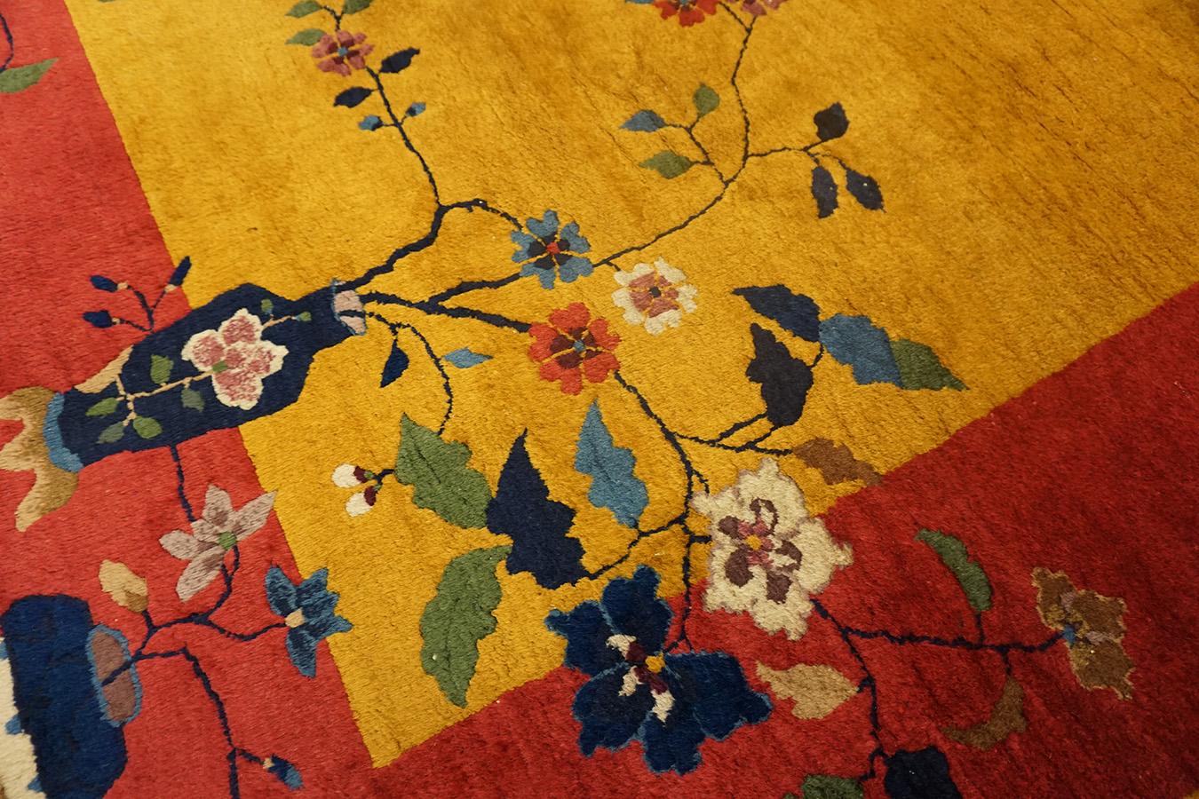 1920er Jahre Chinesischer Art Deco Teppich ( 9' x 11'6