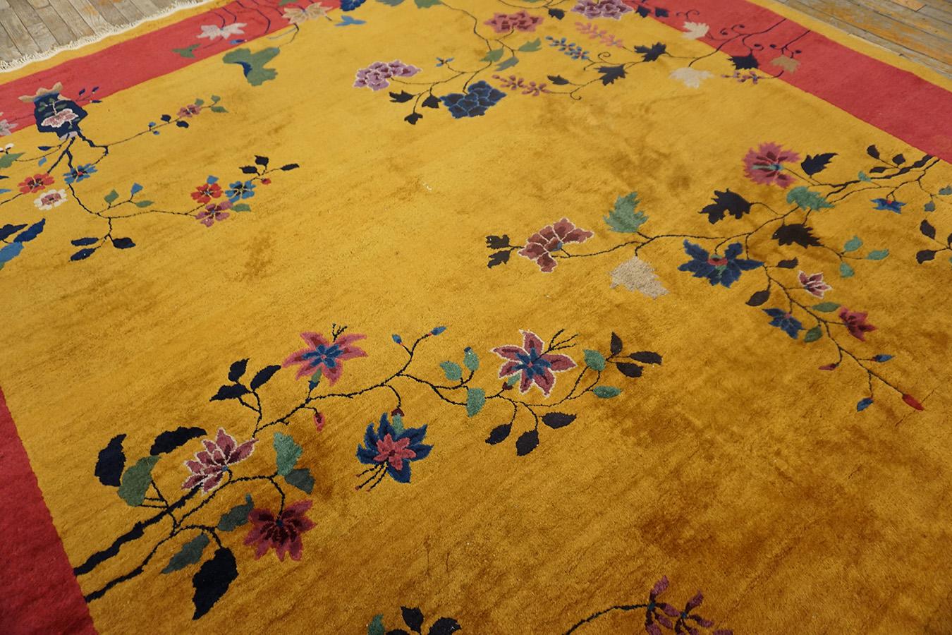 1920er Jahre Chinesischer Art Deco Teppich ( 9' x 11'6