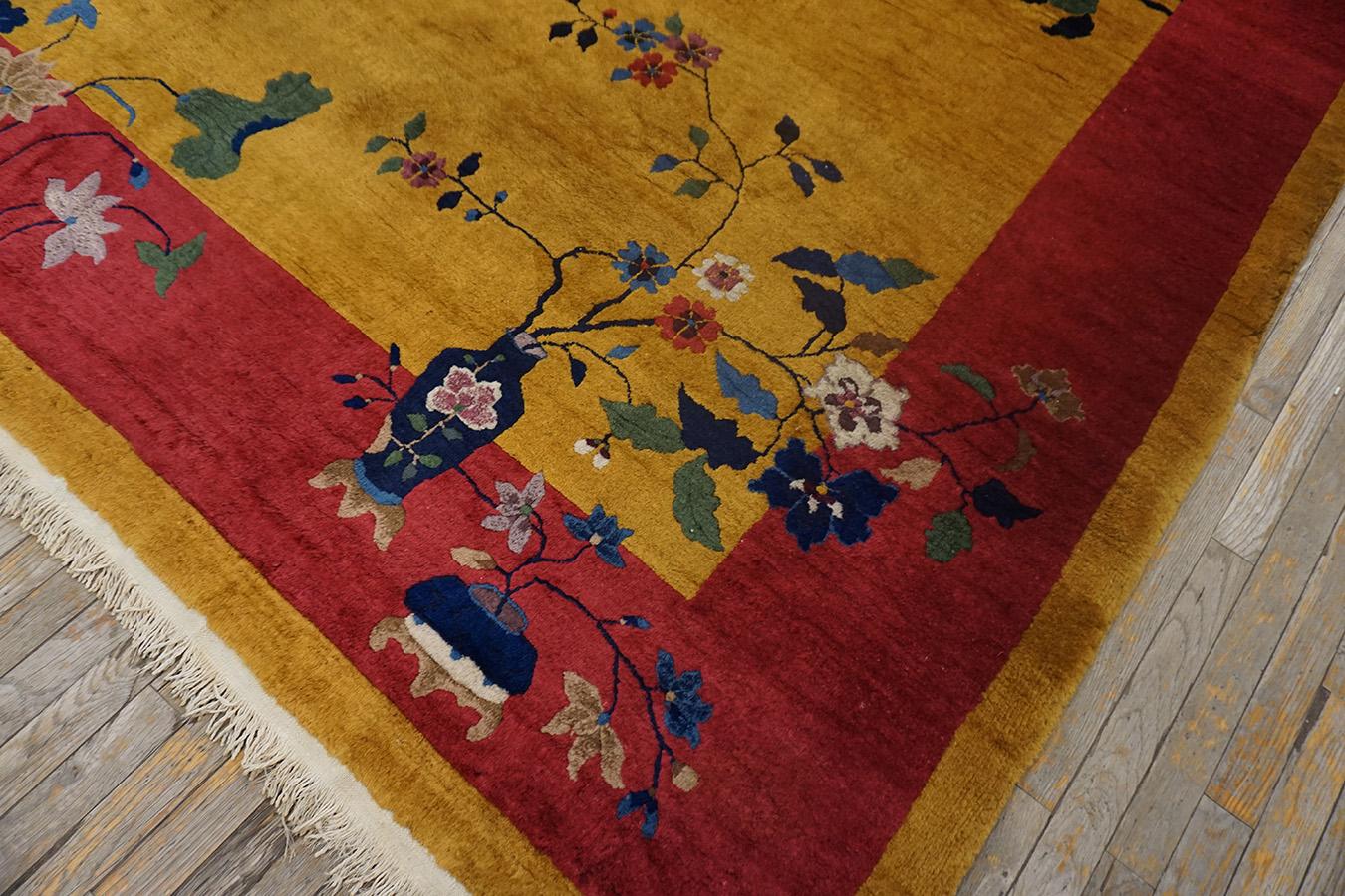 1920er Jahre Chinesischer Art Deco Teppich ( 9' x 11'6