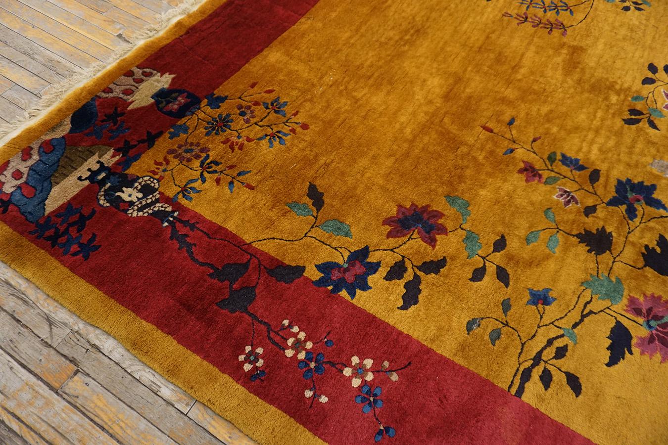 1920er Jahre Chinesischer Art Deco Teppich ( 9' x 11'6