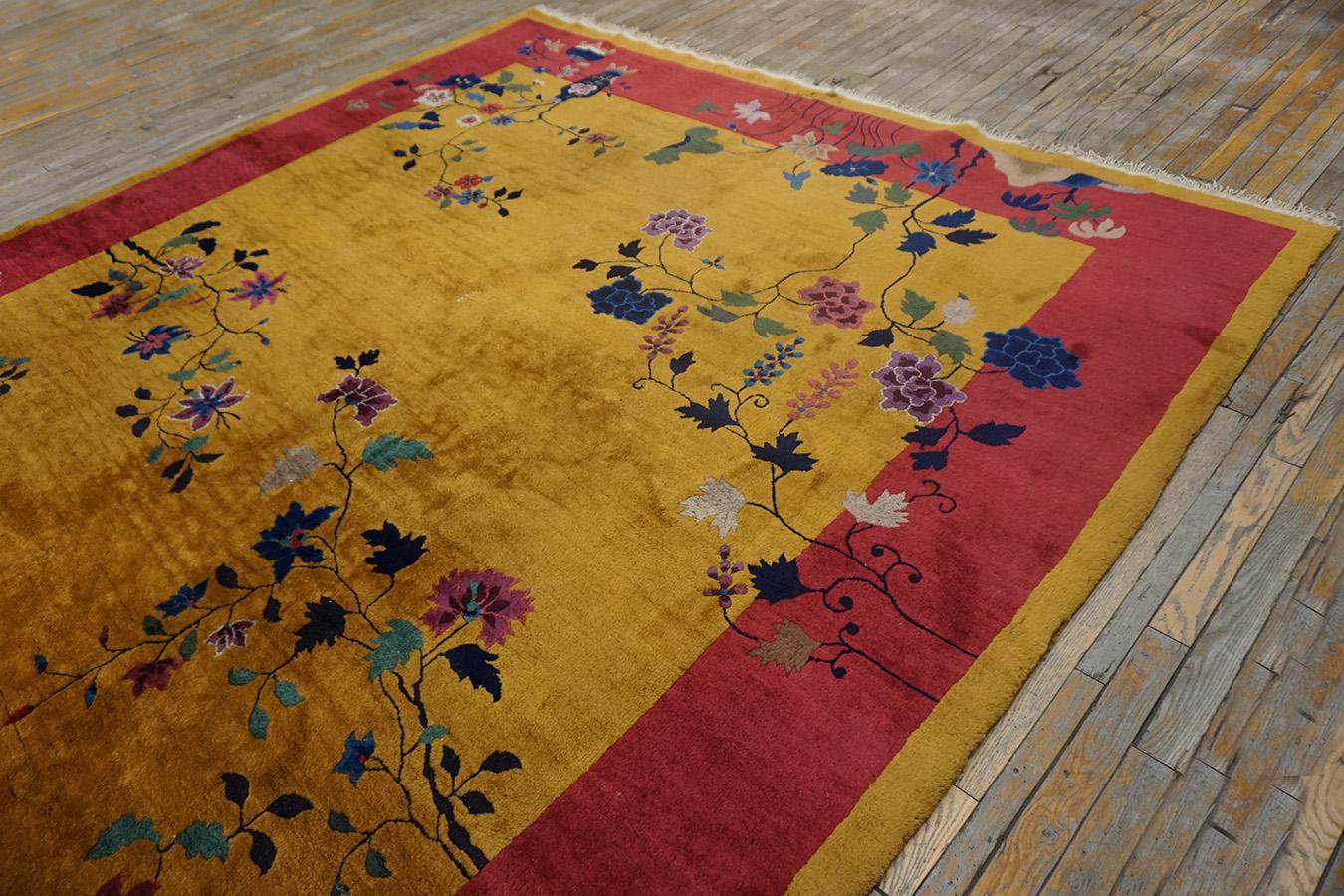 1920er Jahre Chinesischer Art Deco Teppich ( 9' x 11'6