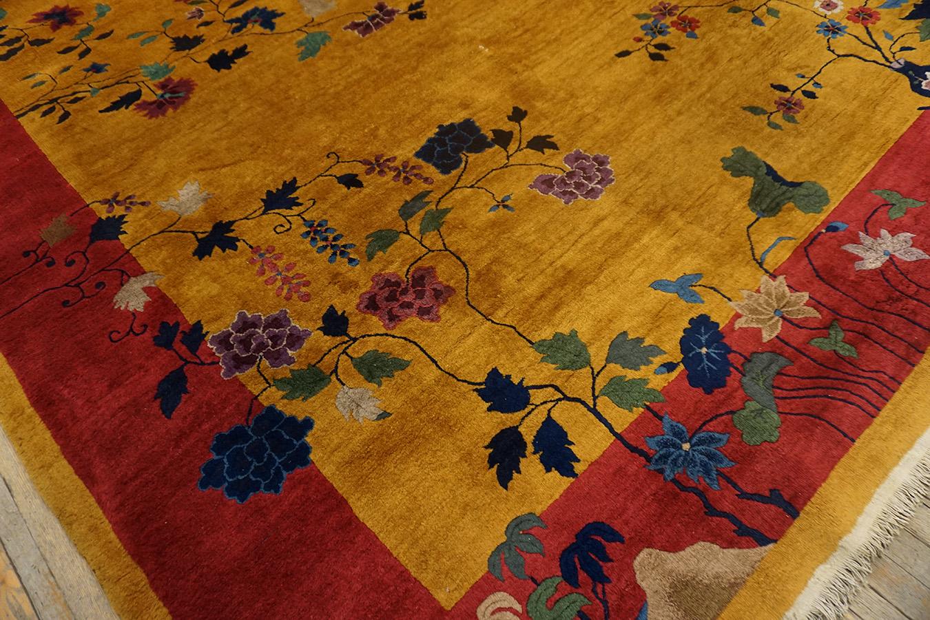 1920er Jahre Chinesischer Art Deco Teppich ( 9' x 11'6