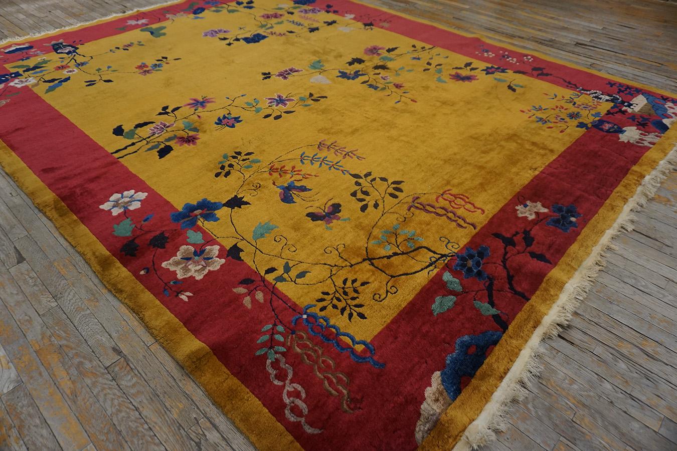 1920er Jahre Chinesischer Art Deco Teppich ( 9' x 11'6