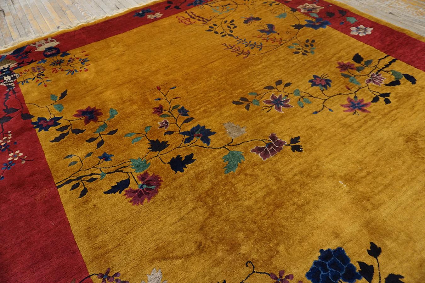 1920er Jahre Chinesischer Art Deco Teppich ( 9' x 11'6