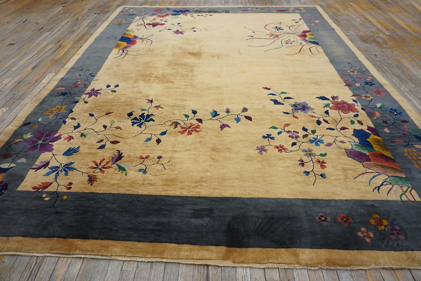 1920s Chinese Art Deco Carpet In Good Condition For Sale In New York, NY