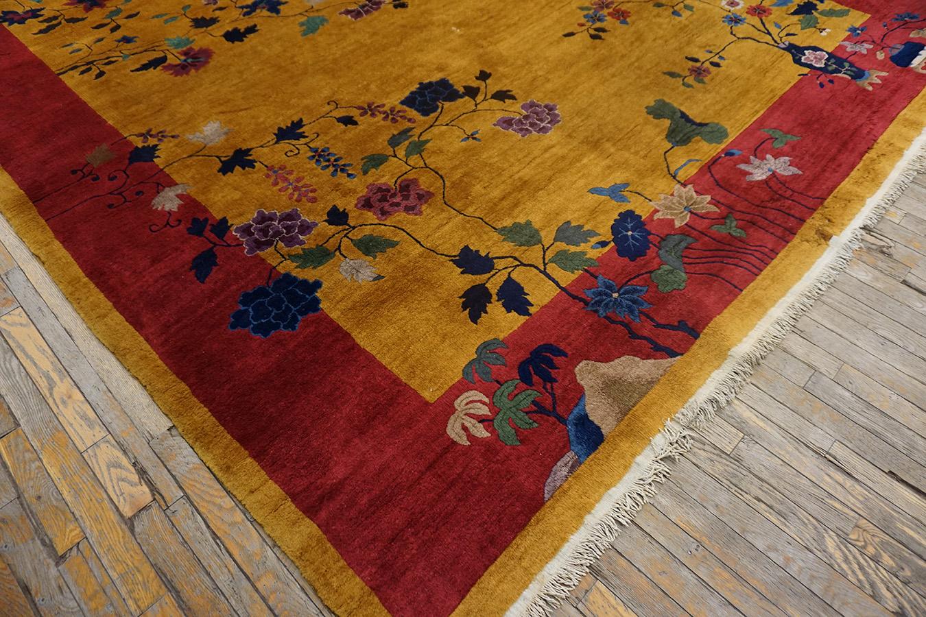 1920er Jahre Chinesischer Art Deco Teppich ( 9' x 11'6
