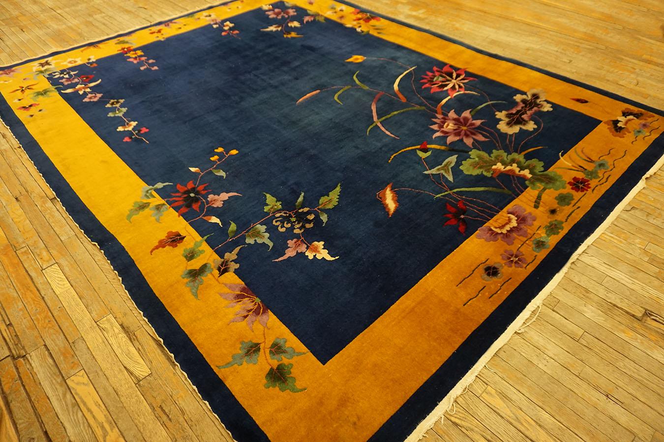 Hand-Knotted 1920s Chinese Art Deco Carpet For Sale