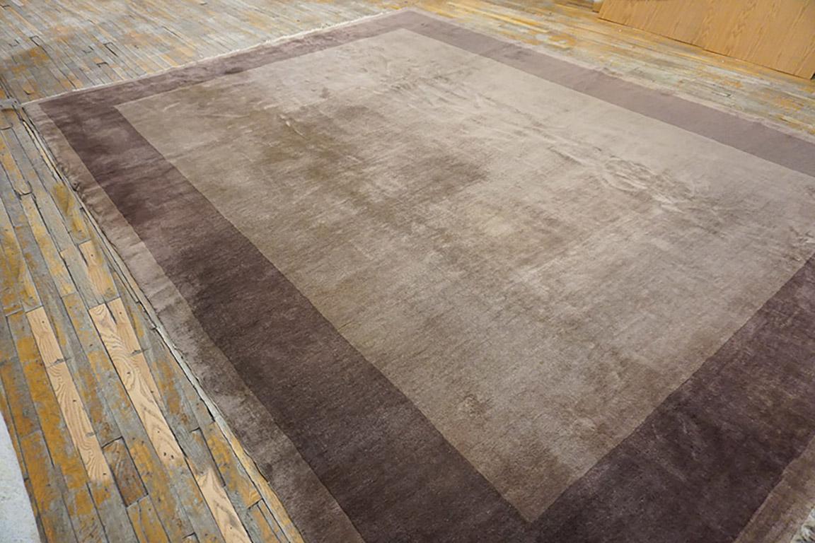 Hand-Knotted 1920s Chinese Art Deco Carpet For Sale