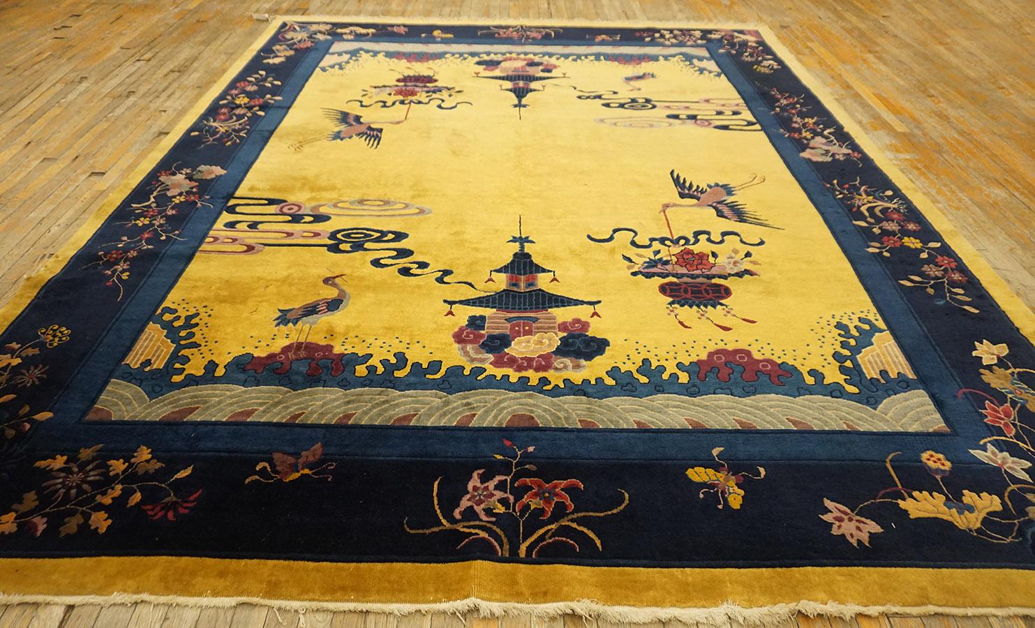 Noué à la main Tapis Art Déco chinois des années 1920 en vente