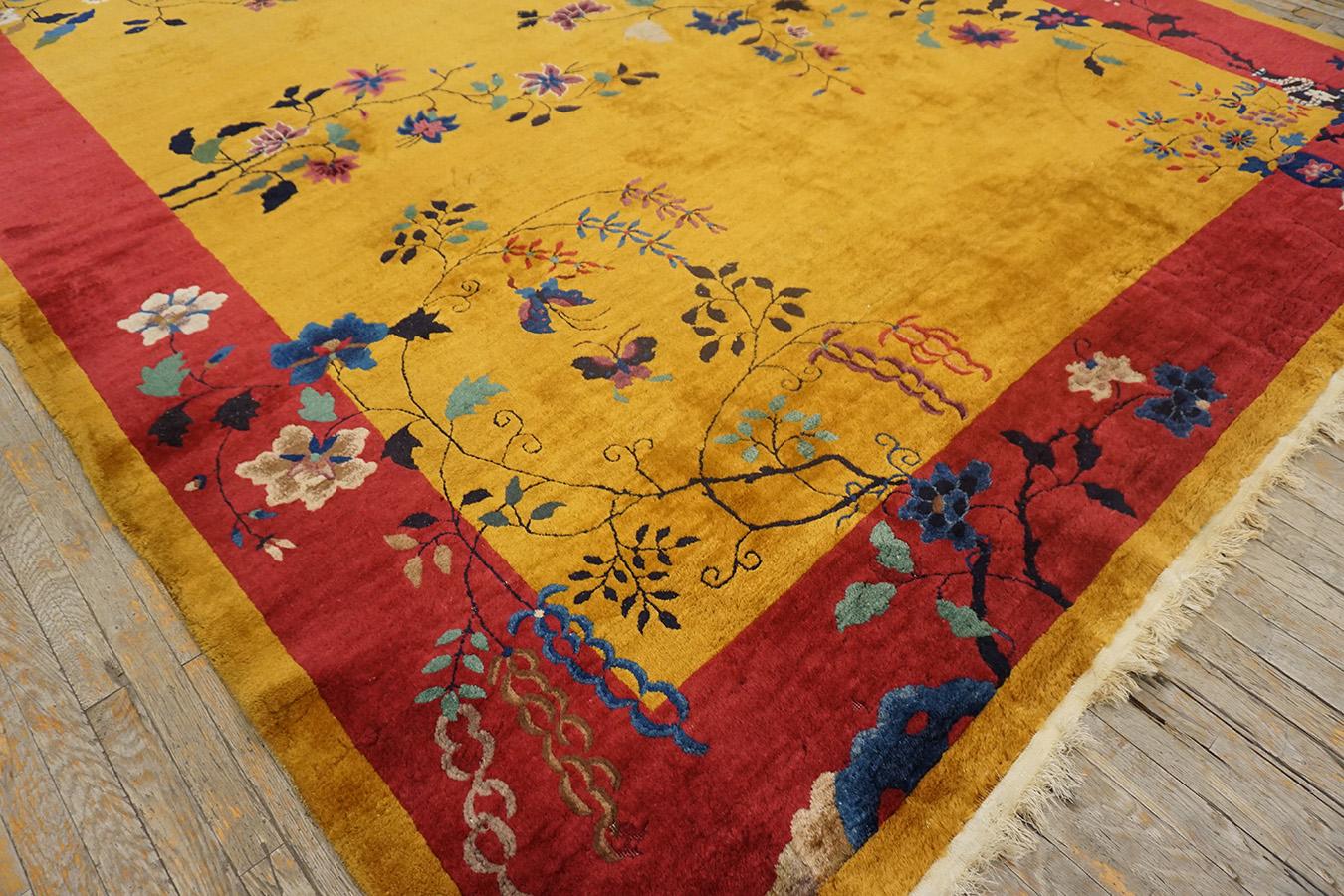 1920er Jahre Chinesischer Art Deco Teppich ( 9' x 11'6
