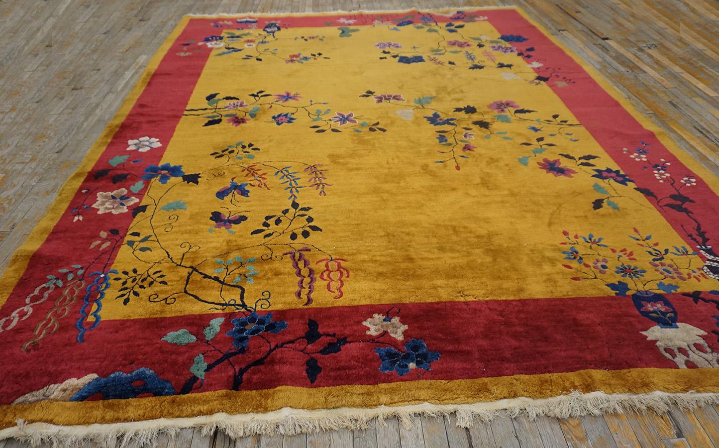 1920er Jahre Chinesischer Art Deco Teppich ( 9' x 11'6