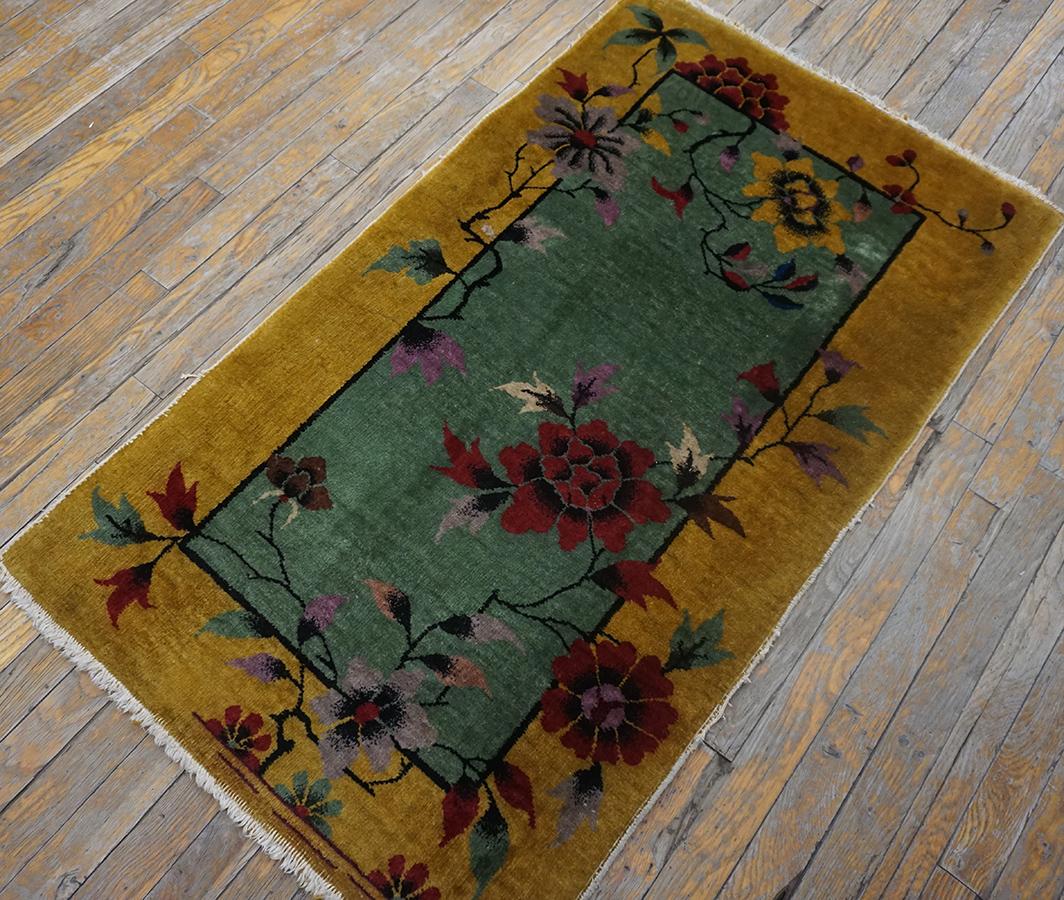 Alfombra Art Decó china de los años 20 Lana en venta
