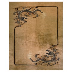 1920s Chinese Art Deco Dragon Carpet ( 9
2" x 11
8" - 280 x 355 )