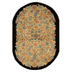 1920s Chinese Art Deco Oval Carpet ( 3
2

 x 5
 - 97 x 152 )