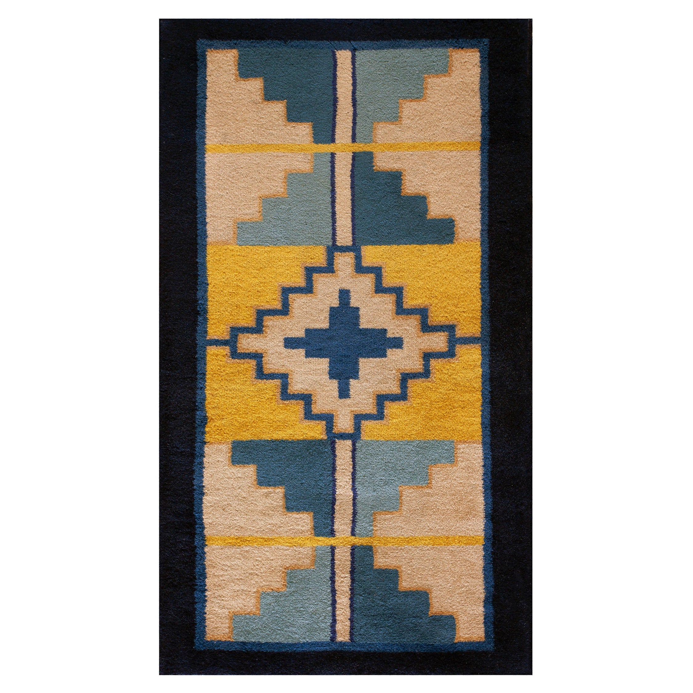 Chinesischer Art-déco-Teppich aus den 1920er Jahren ( 2' x 3'8'' - 62 x 112)