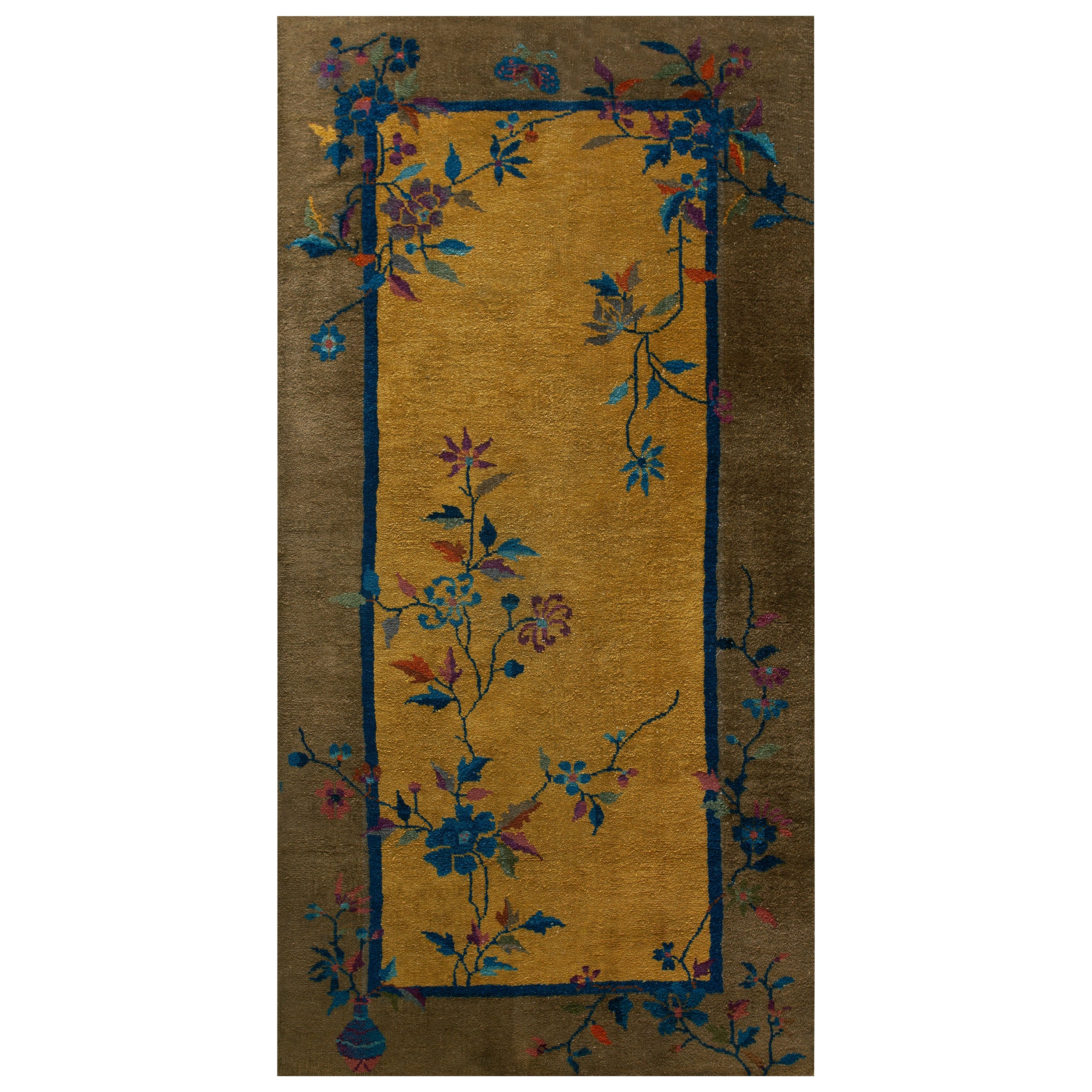 Tapis Art Déco chinois des années 1920 ( 3')  x 5' 10'' - 92 x 178 cm )