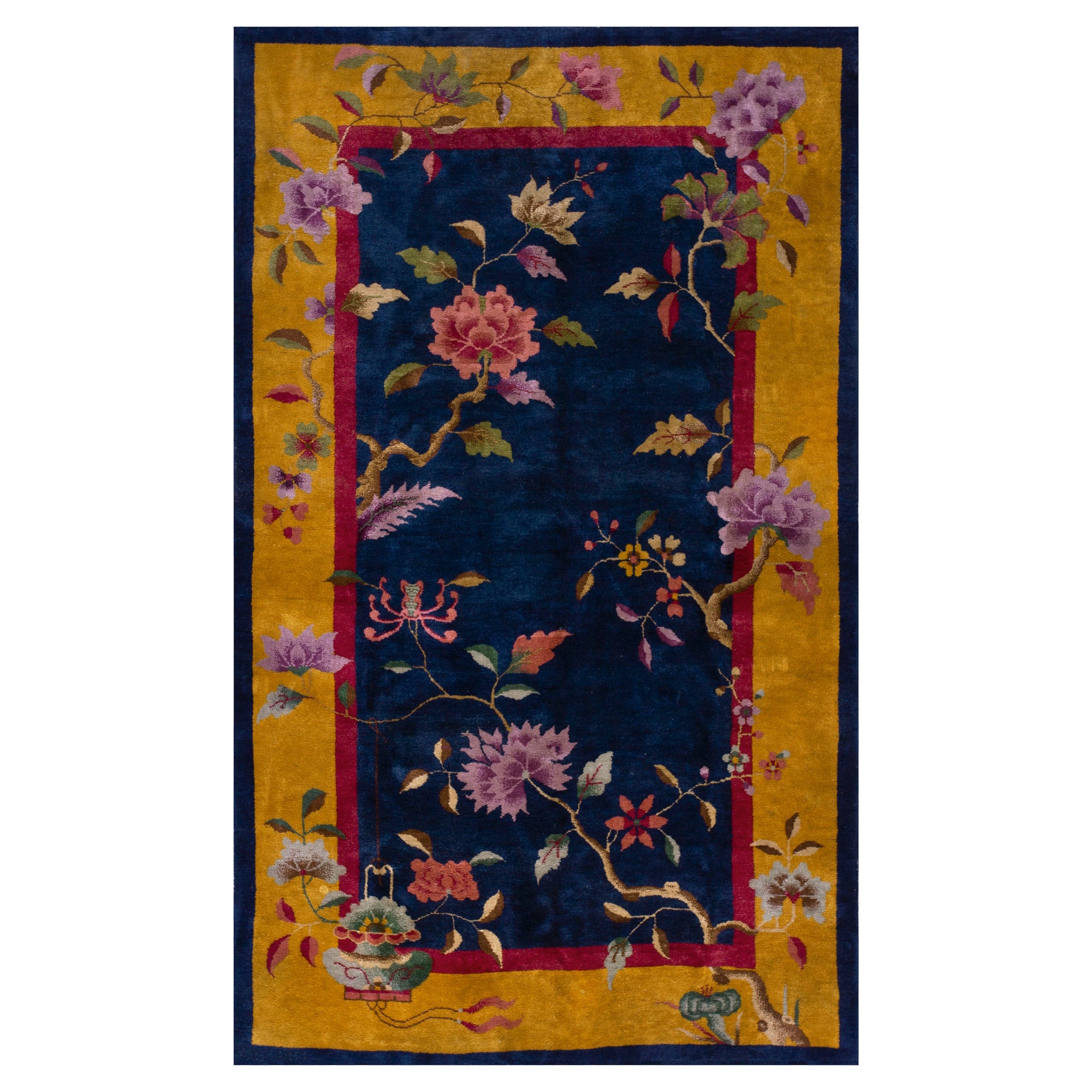 Tapis Art Déco chinois des années 1920 ( 122 x 198 cm)