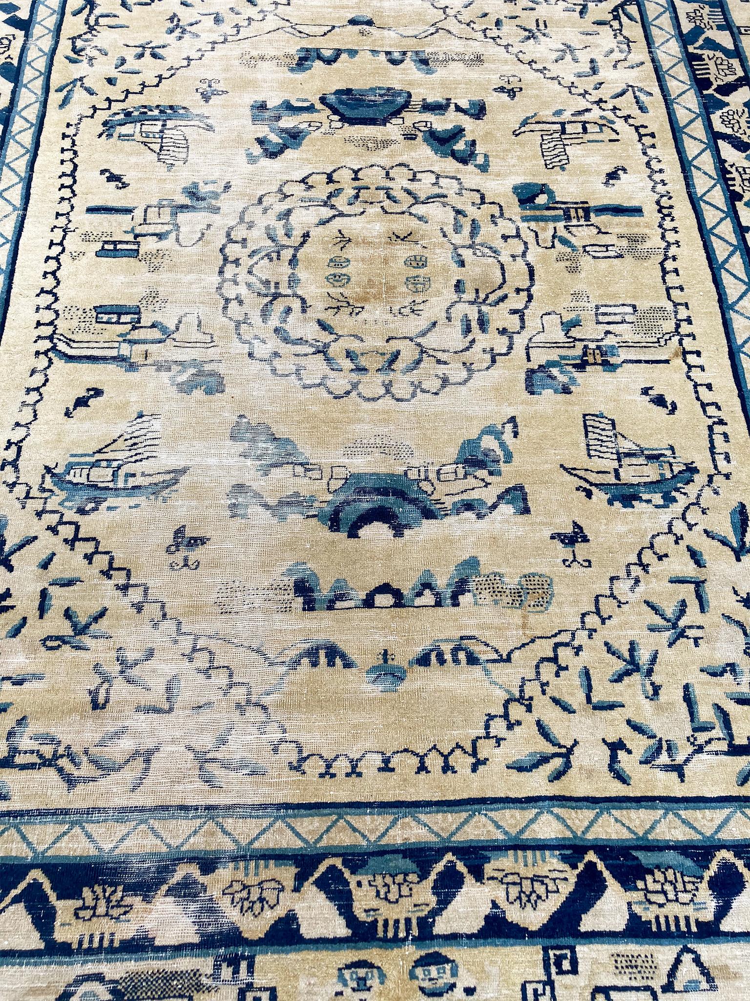 Early 20th Century 1920s Chinese Art Deco Rug