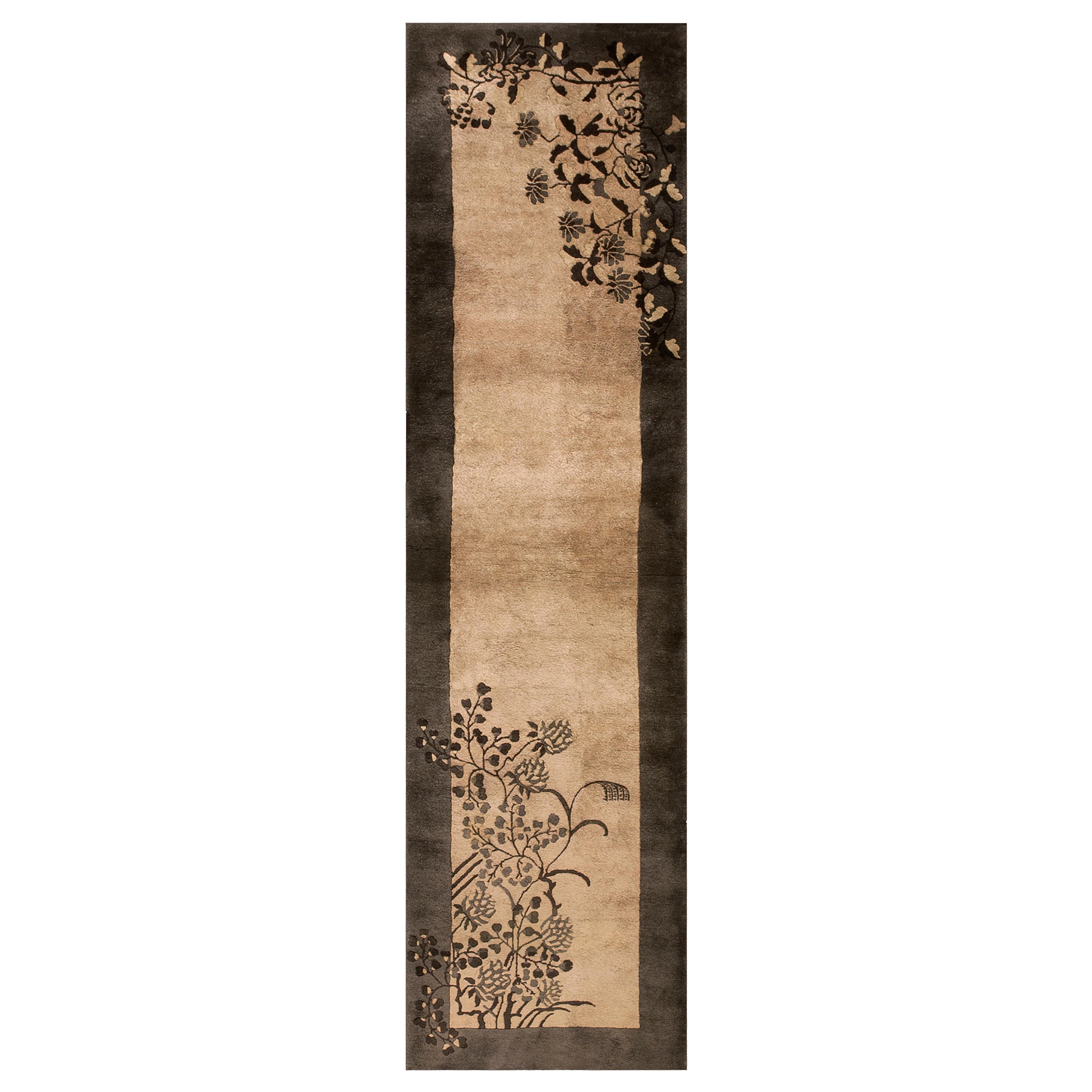 Tapis chinois Art Déco des années 1920 ( 2'6'' x 8'10'' - 76 x 269 )