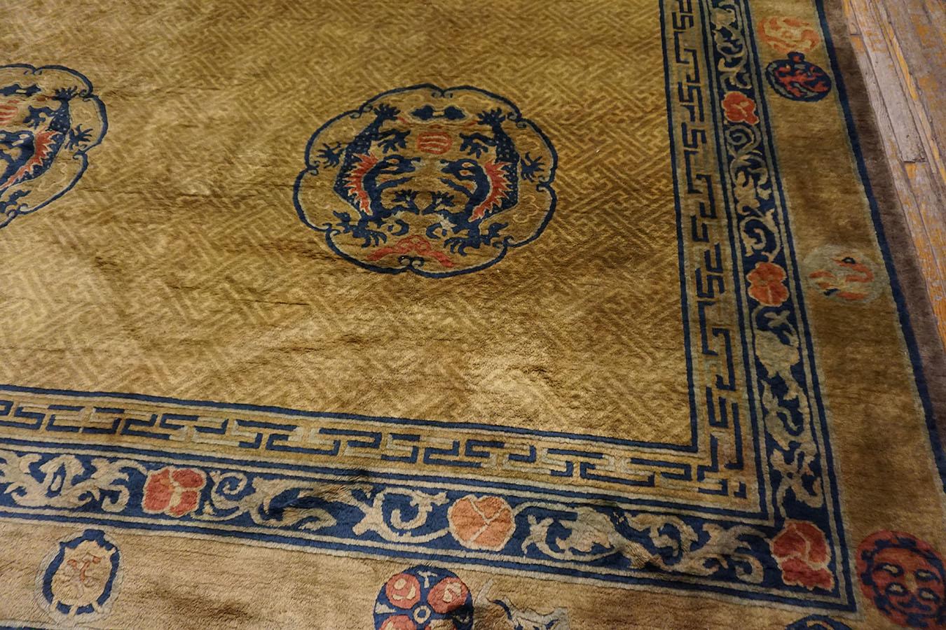 Laine Tapis chinois des années 1920 11' x18' en vente