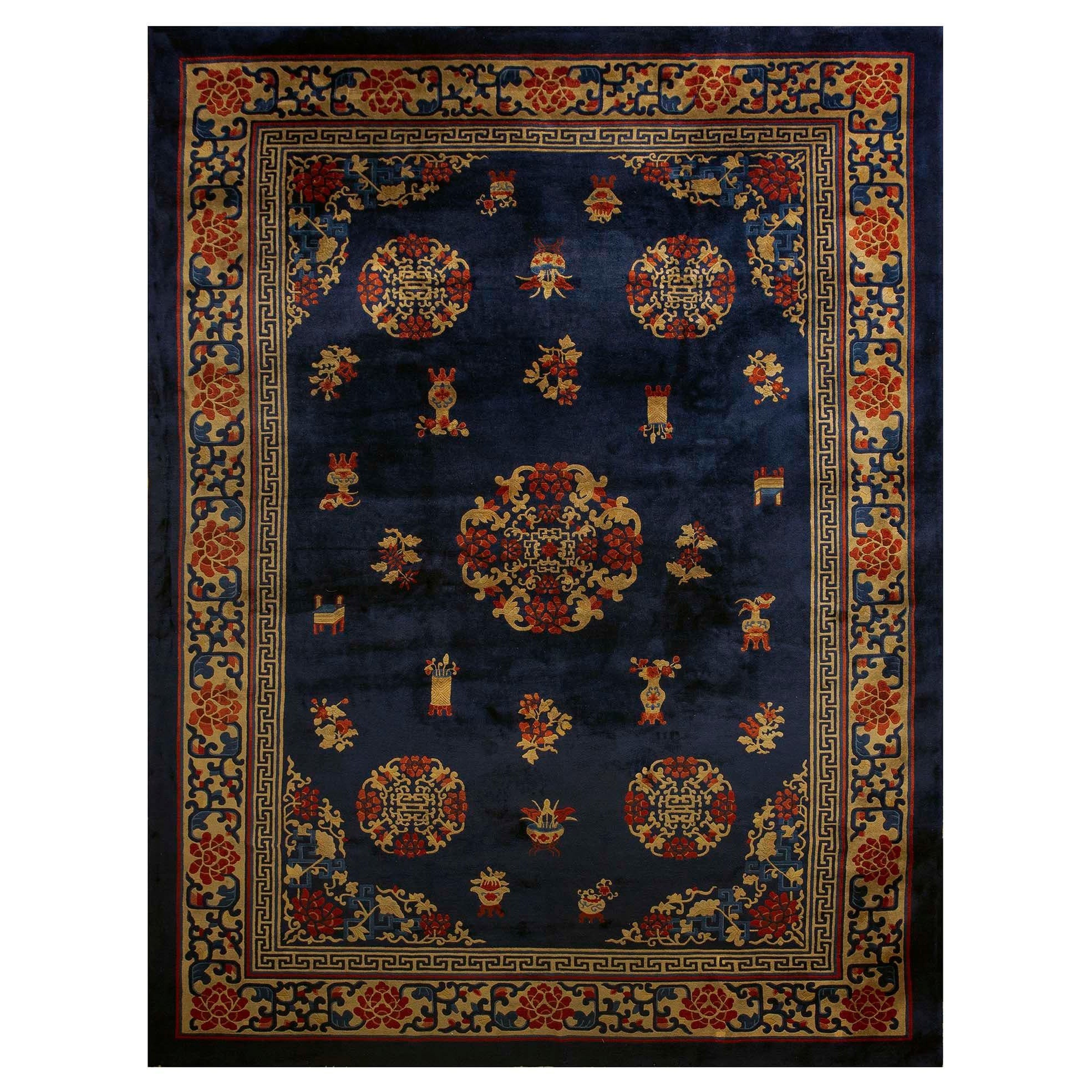 Tapis chinois de Pékin des années 1920 ( 10' x 13'6" - 305 x 411 )