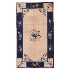 Alfombra china de Pekín de los años 20 ( 3'10" x 6'10" - 116 x 208 cm )