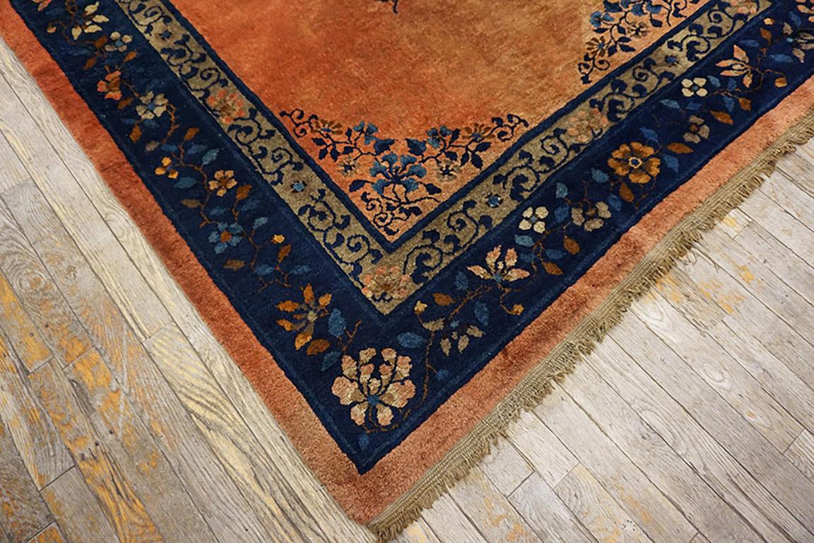 Hand-Knotted 1920s Chinese Peking Carpet For Sale
