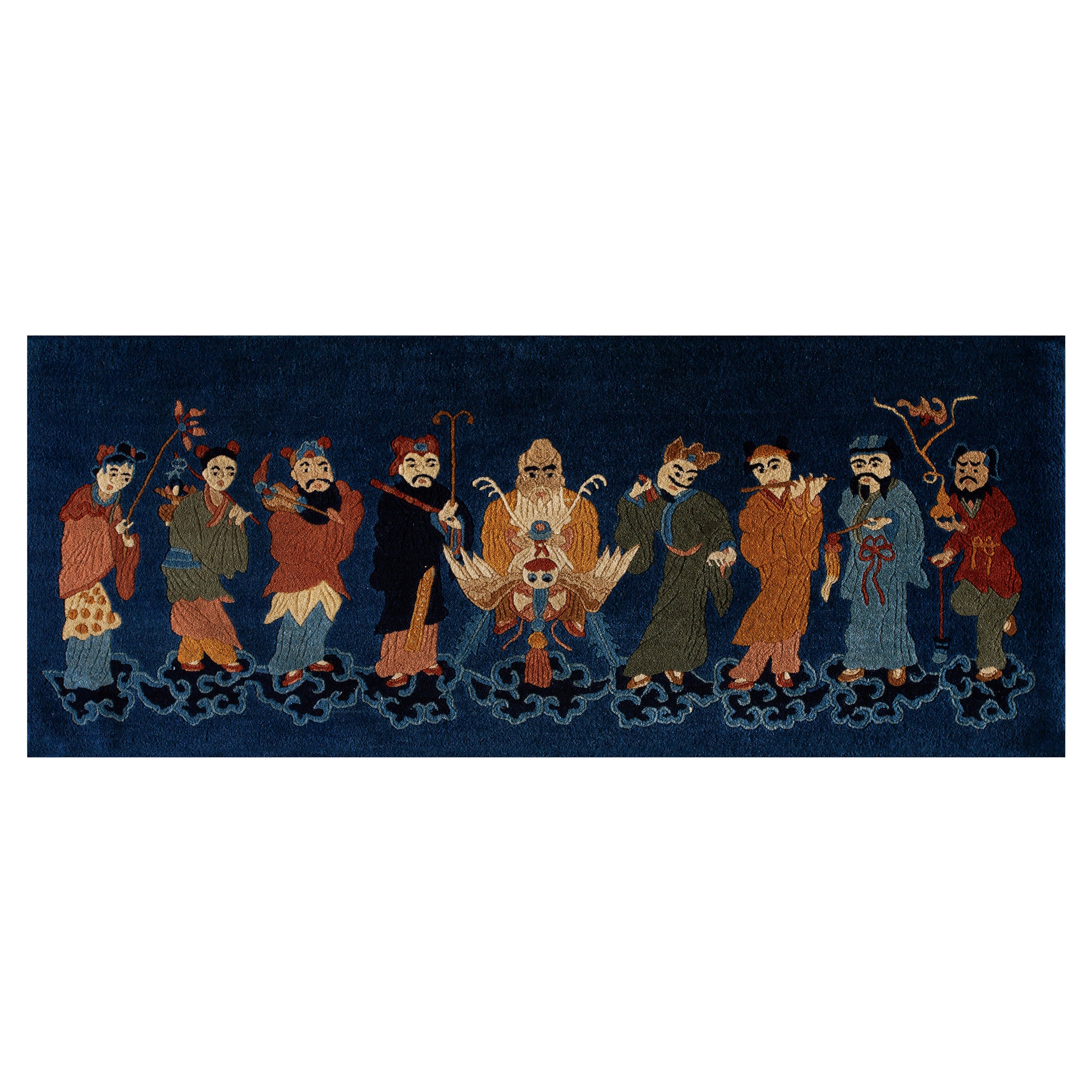Chinesischer Peking-Teppich aus den 1920er Jahren ( 2'' x 4''5 - 60 x 135)