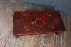 1920s Chinese Red Lacquer Coffee Table