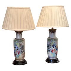 1920s Chinese Urn Lamps - a Pair