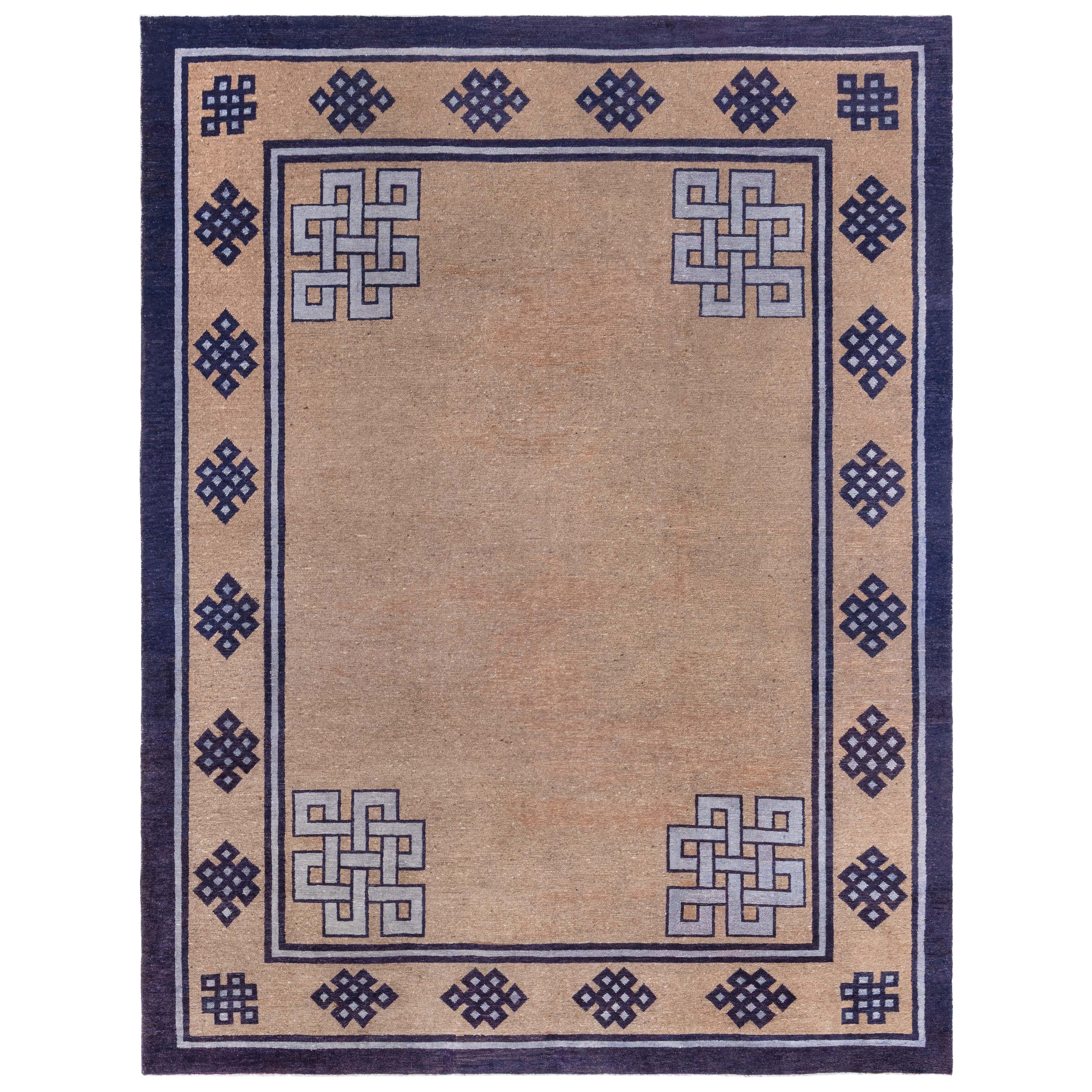 Tapis chinois en laine des années 1920 Doris Leslie Blau en vente