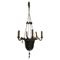 1920s Chinoiserie Tole Chandelier