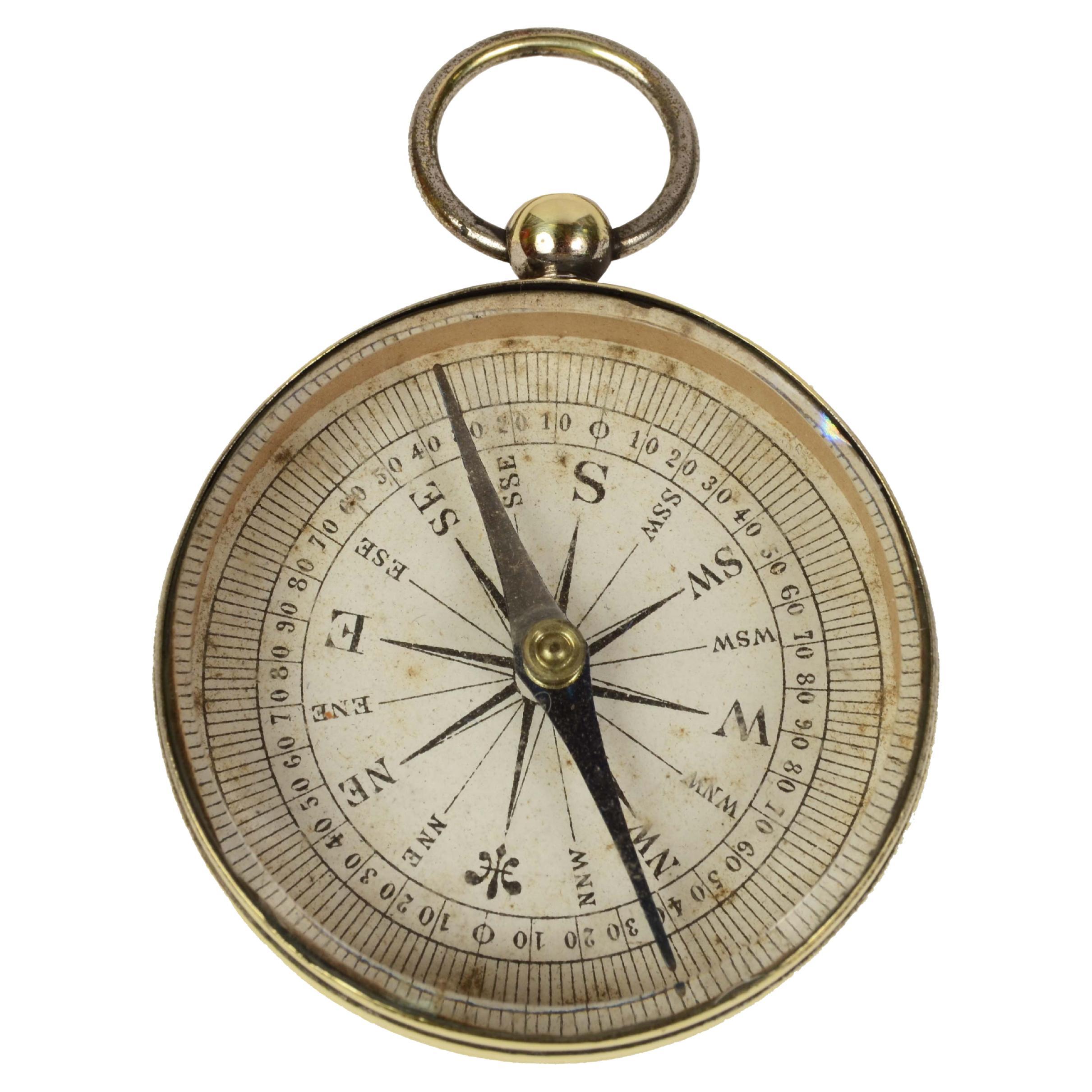 Vintage Black Antique Working Compass Handmade Pocket Travel Compass Decorative 