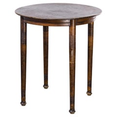 1920's Circular Oak Round Side Table, JJ Kohn