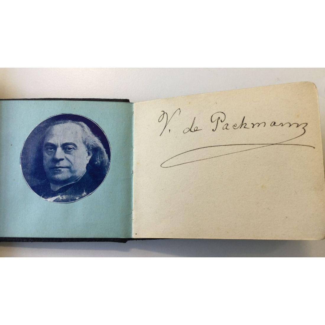 A wonderful autograph book containing 31 signatures from classical musicians, singers, conductors and composers 
Compiled in the 1920s. 

Names include:

Pianist V. de Pachmann
Soprano Stella Power
Composer Percy Kahn
Opera singer Olga Haley
Pianist