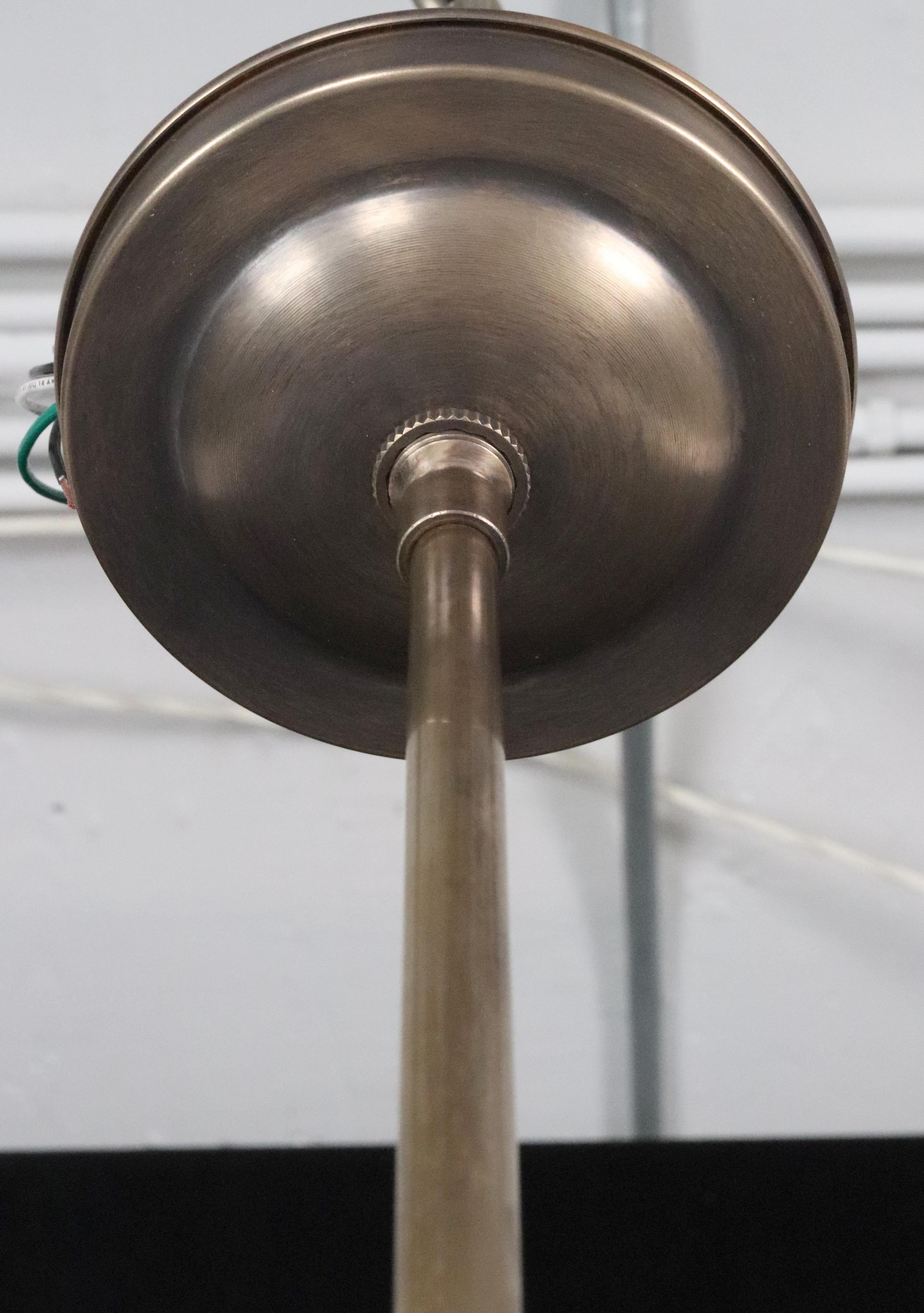 Lampe pendante tambour en verre au lait avec pochoirs, années 1920 en vente 5