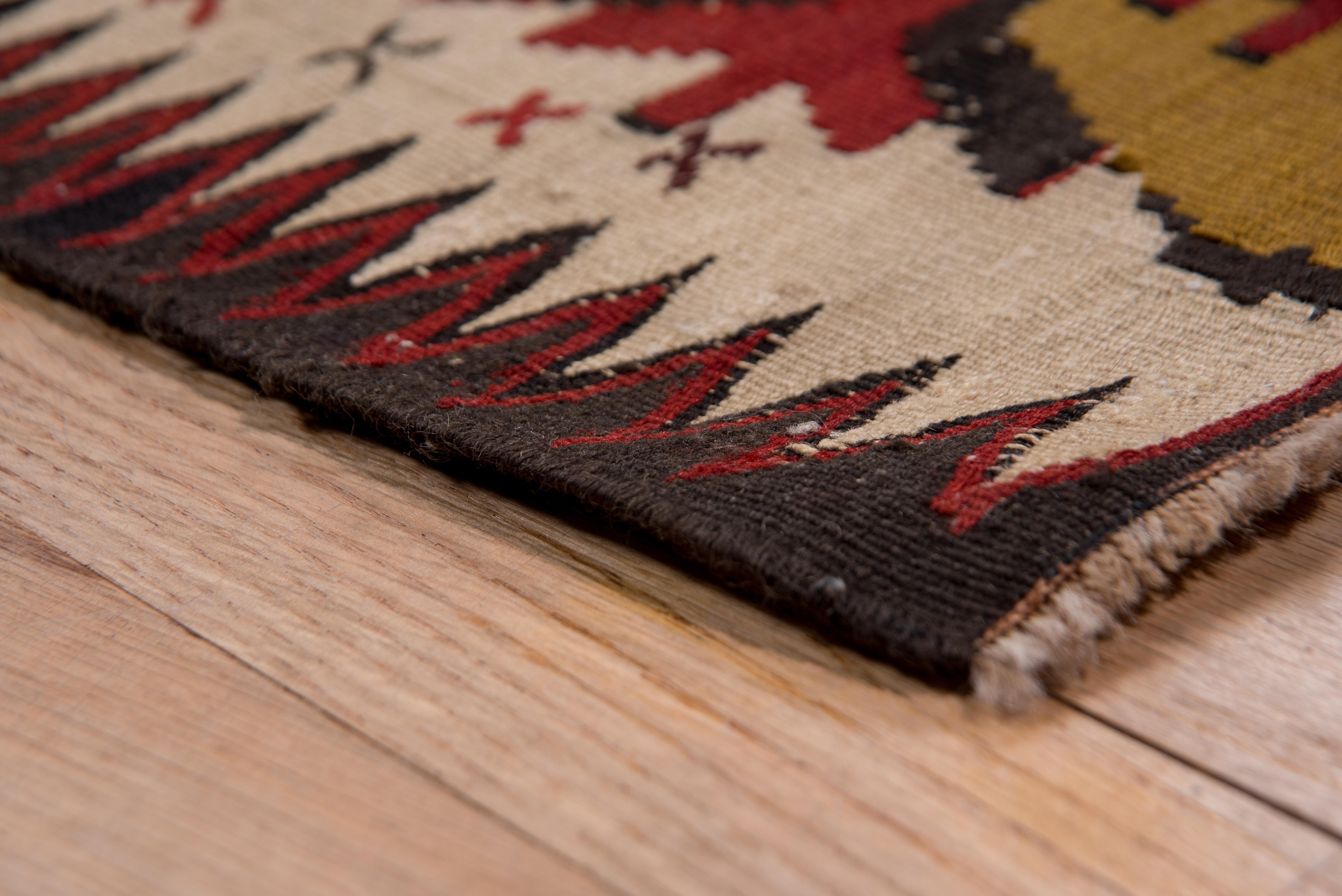 Hand-Woven 1920s Colorful Turkish Kilim Rug For Sale