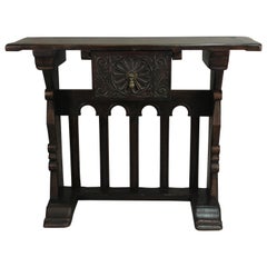 1920s Console Table with One-Drawer