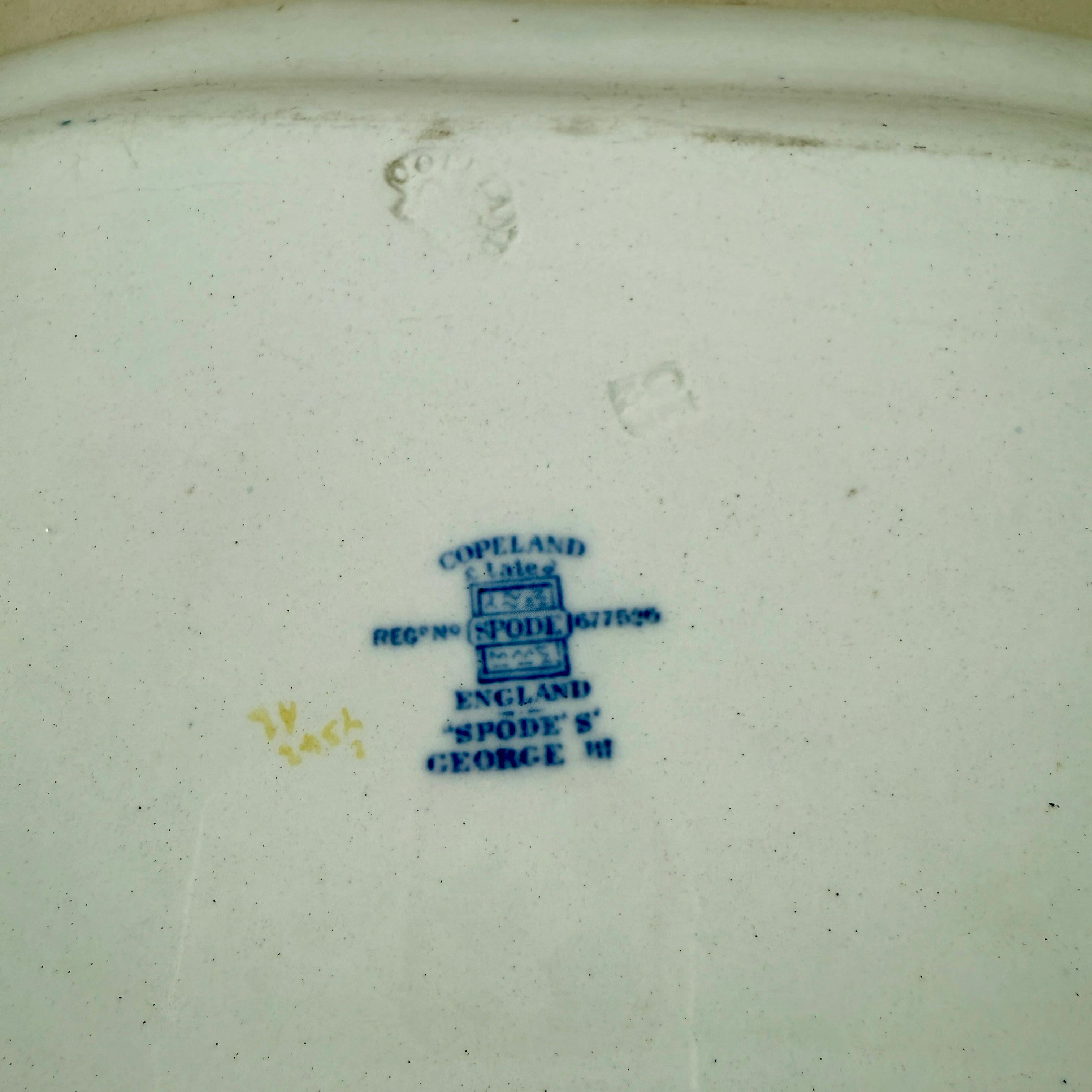 1920er Jahre Copeland Spode George III Muster Bacon Teller für Harrods of London im Angebot 2