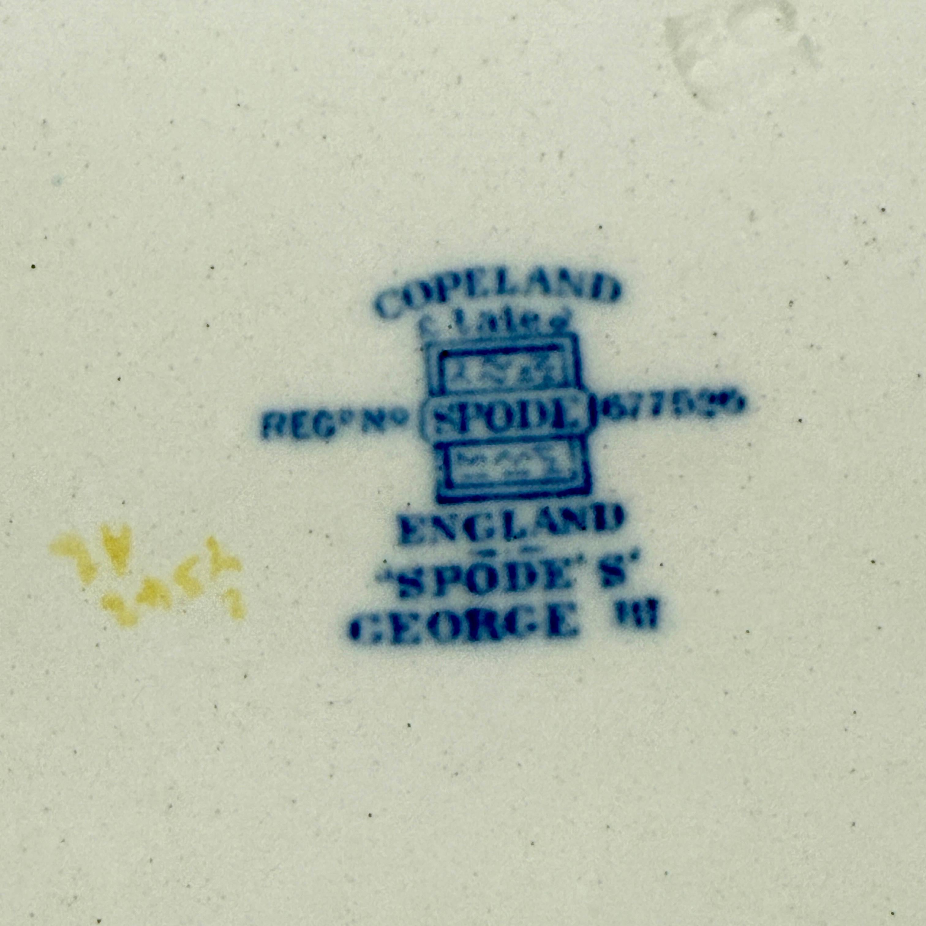 1920er Jahre Copeland Spode George III Muster Bacon Teller für Harrods of London im Angebot 4